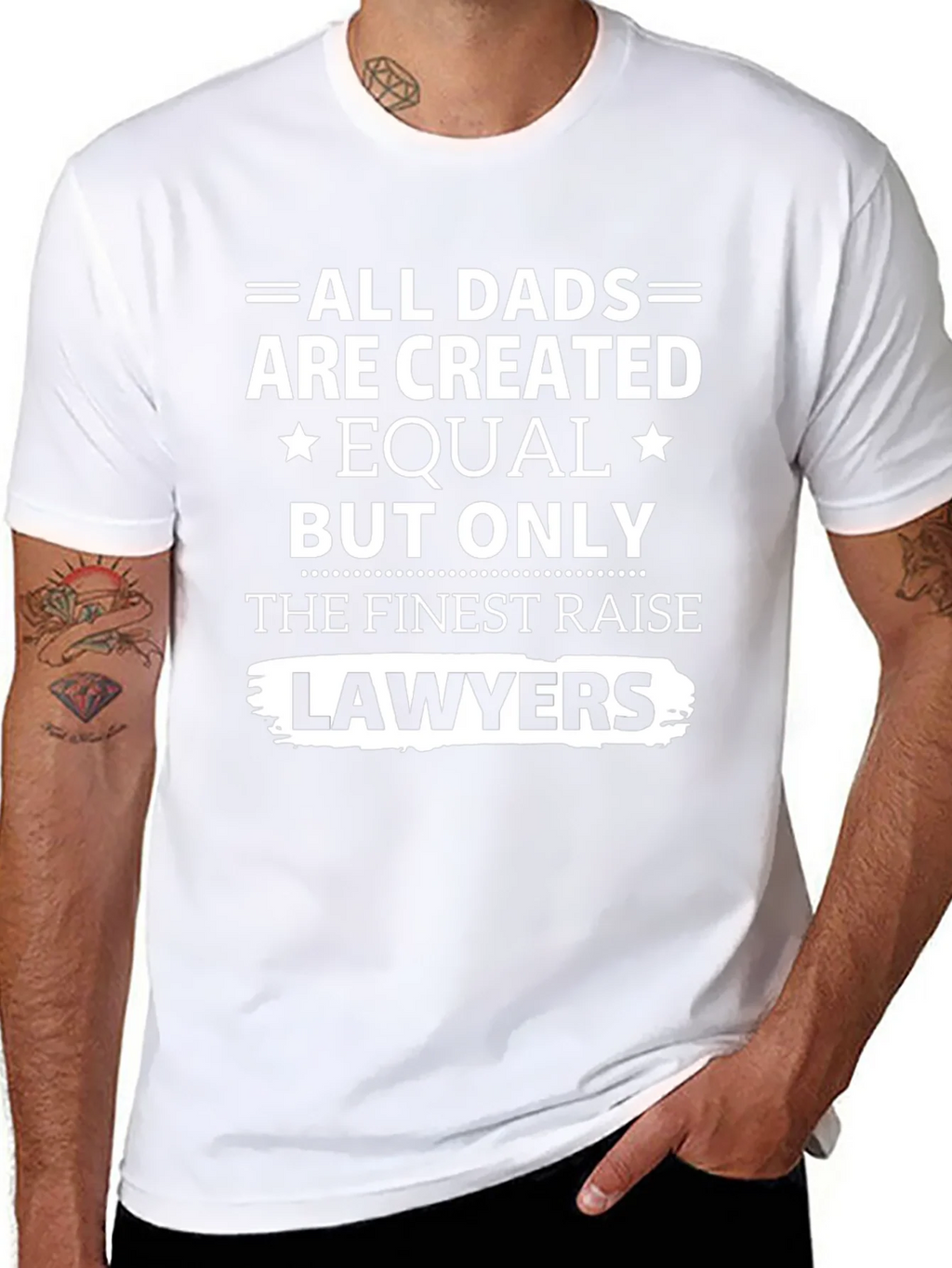 Finest Dads Raise Lawyers T-Shirt - Black