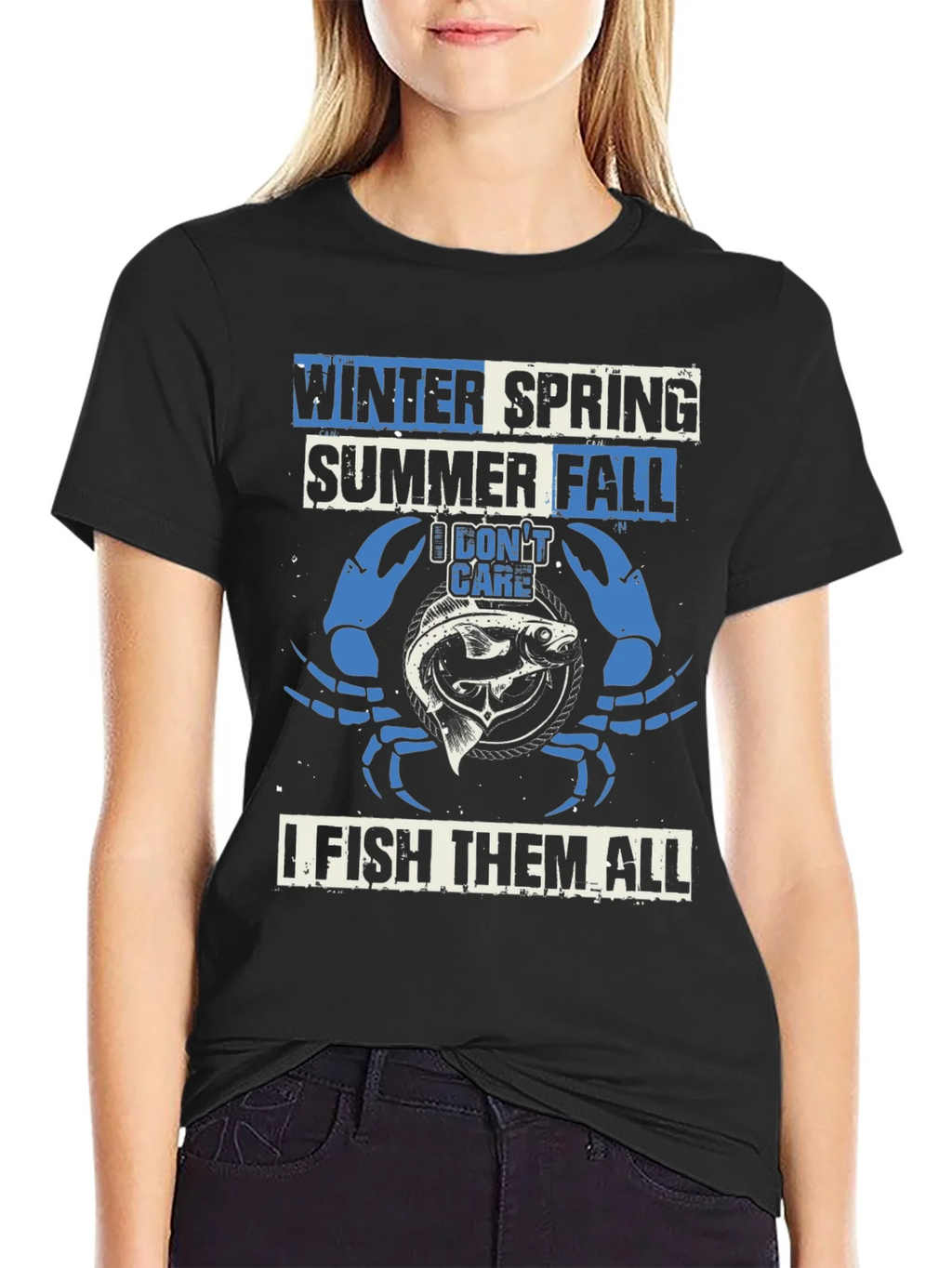 Fishing T-Shirt: Winter Spring Summer Fall