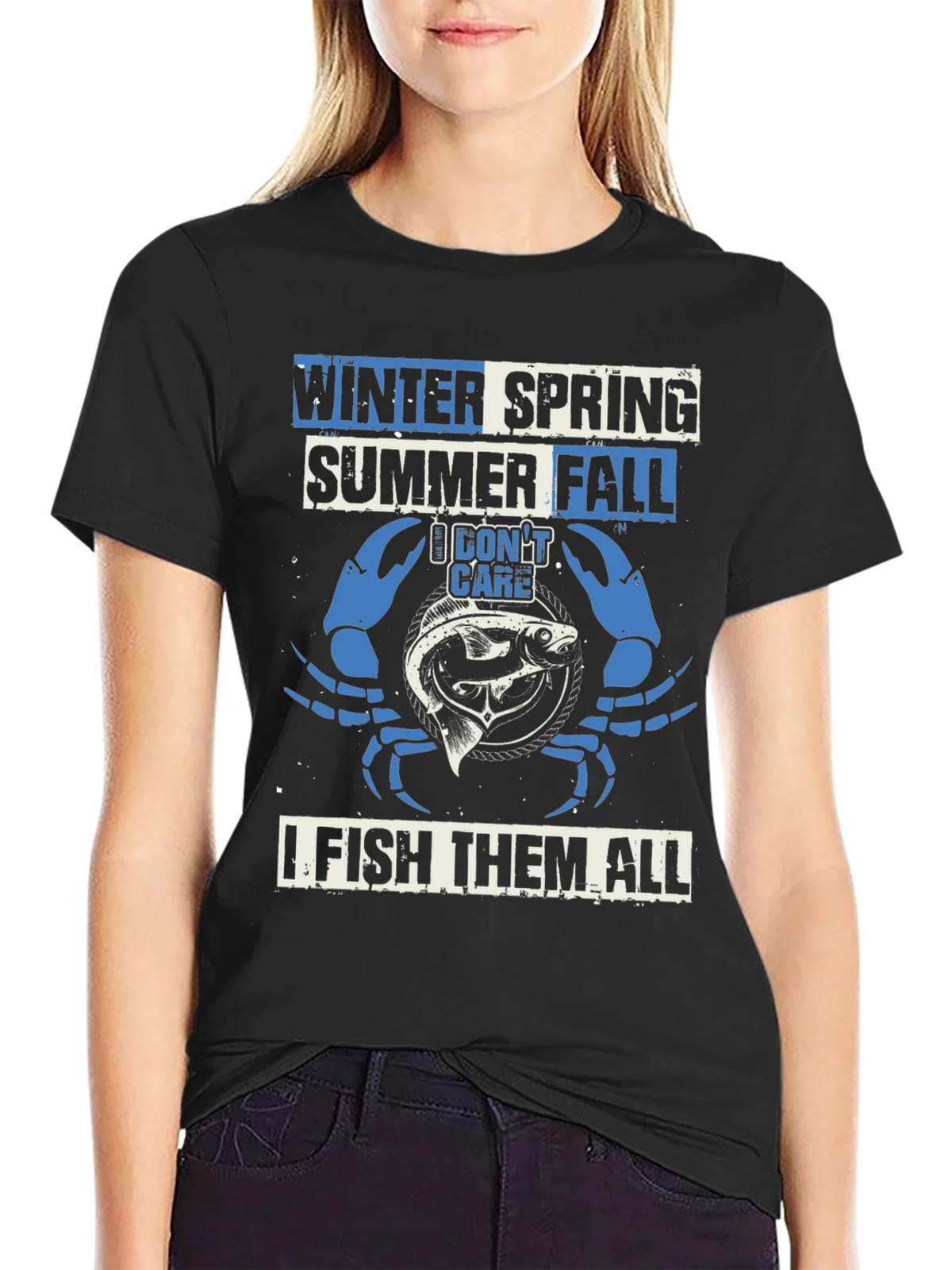 Fishing T-Shirt: Winter Spring Summer Fall