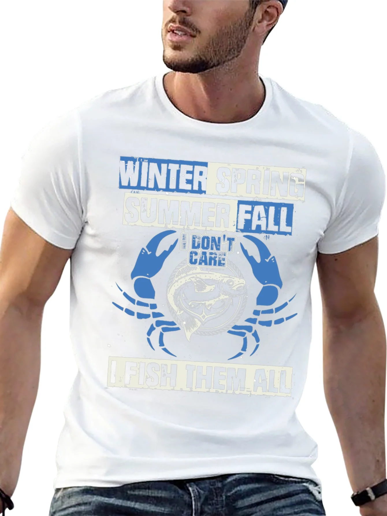 Fishing T-Shirt: Winter Spring Summer Fall