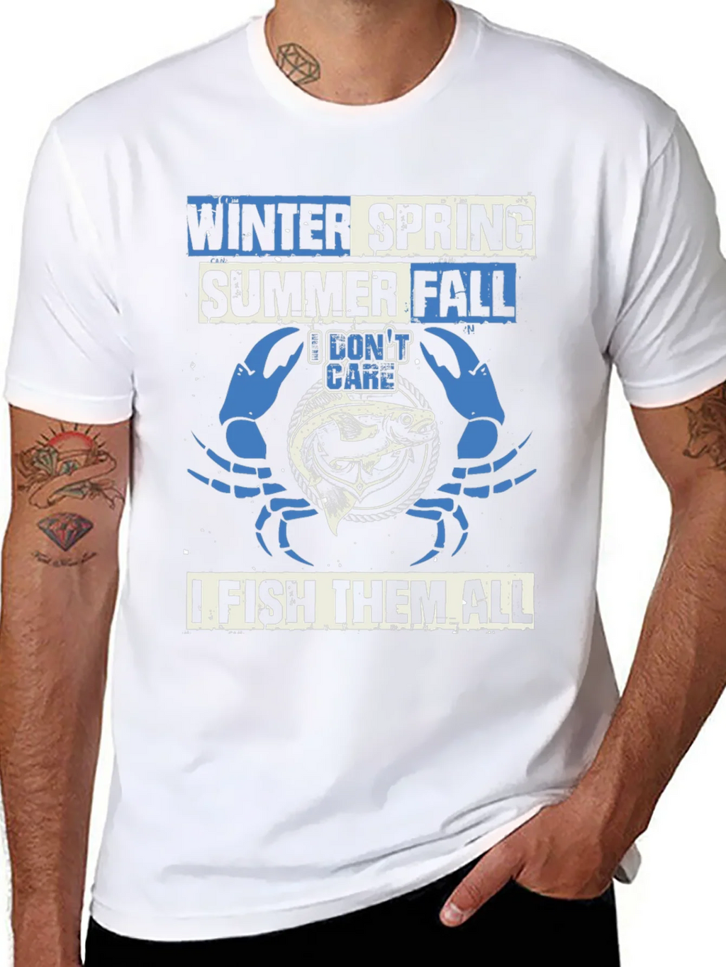 Fishing T-Shirt: Winter Spring Summer Fall