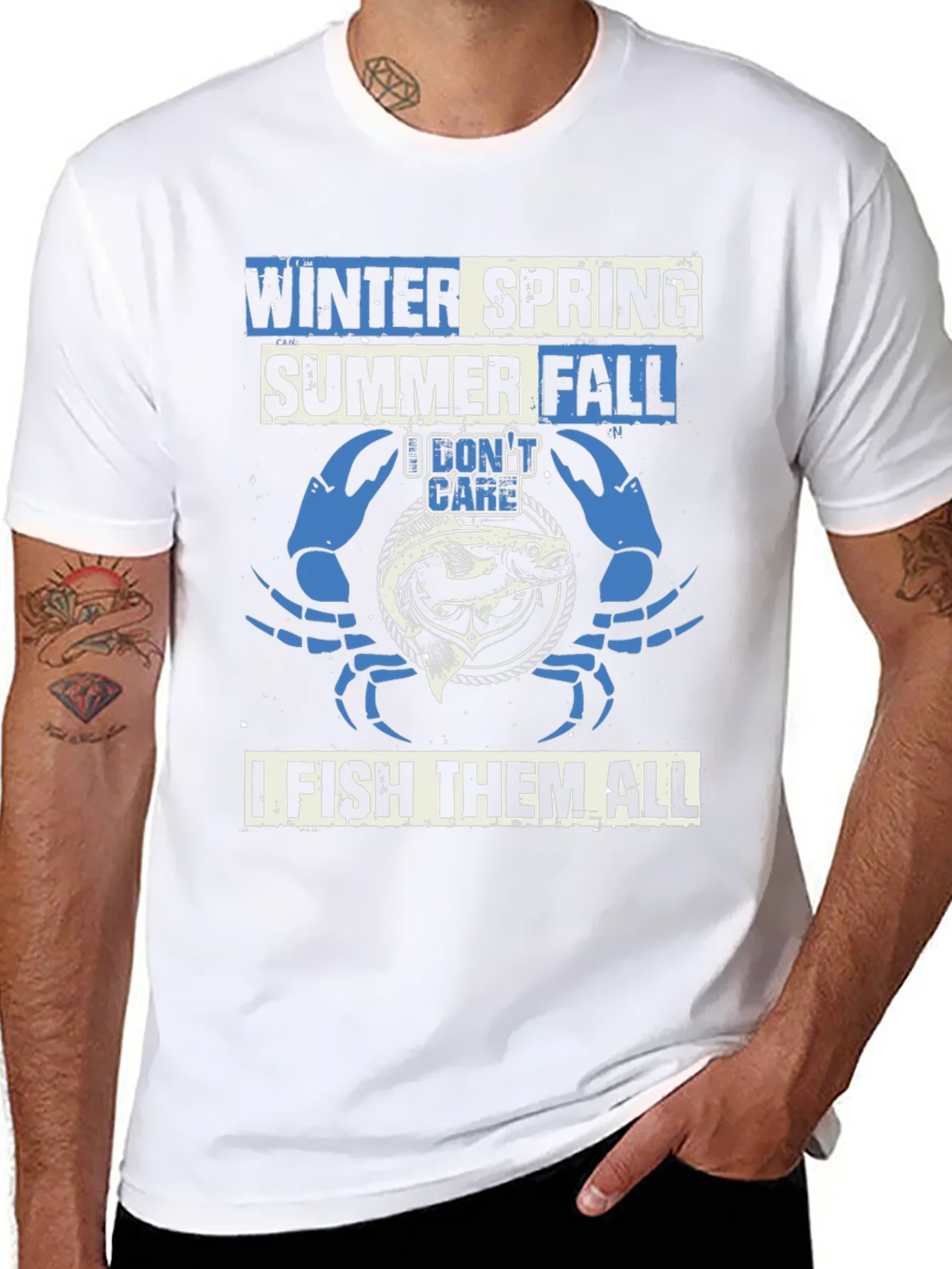 Fishing T-Shirt: Winter Spring Summer Fall