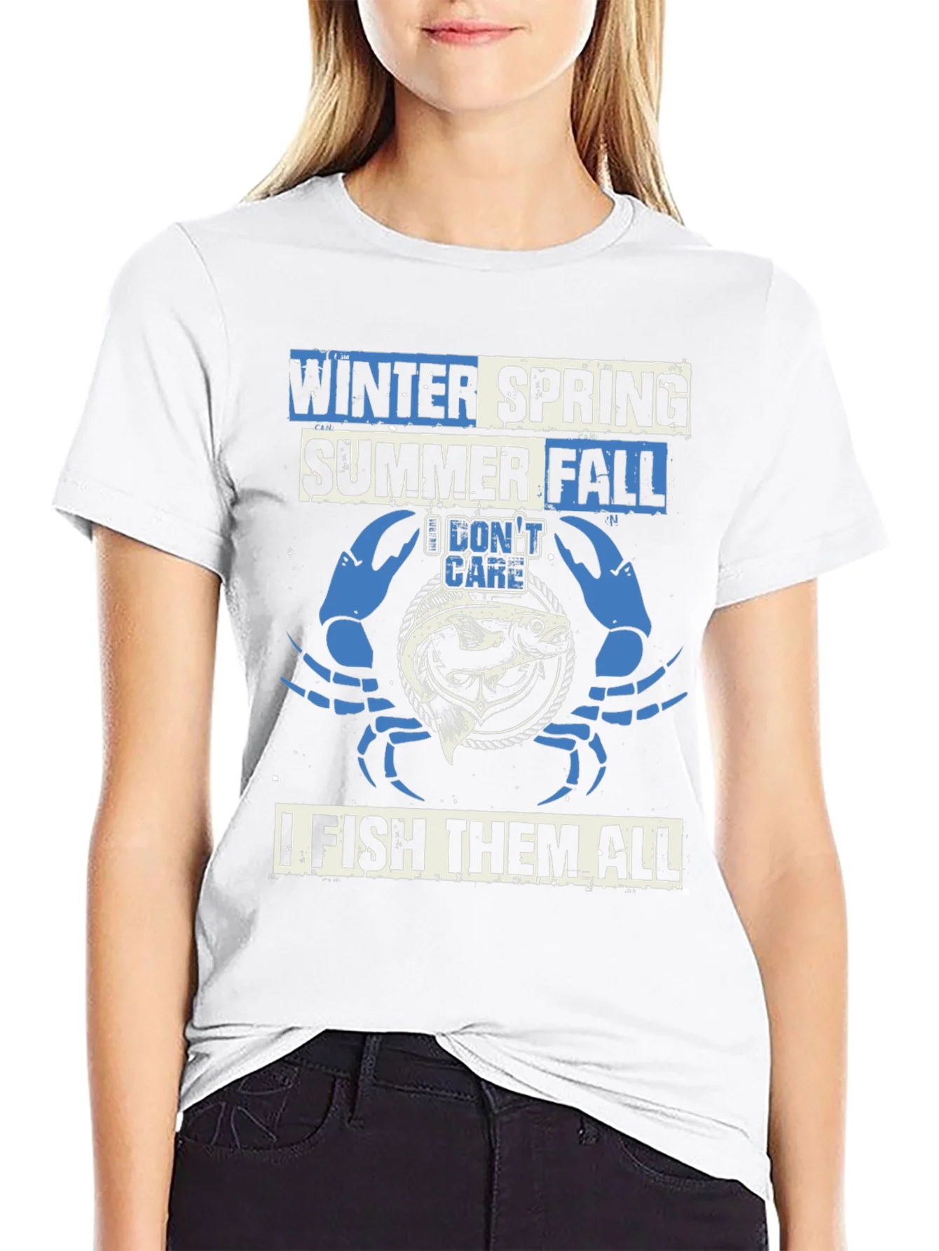 Fishing T-Shirt: Winter Spring Summer Fall