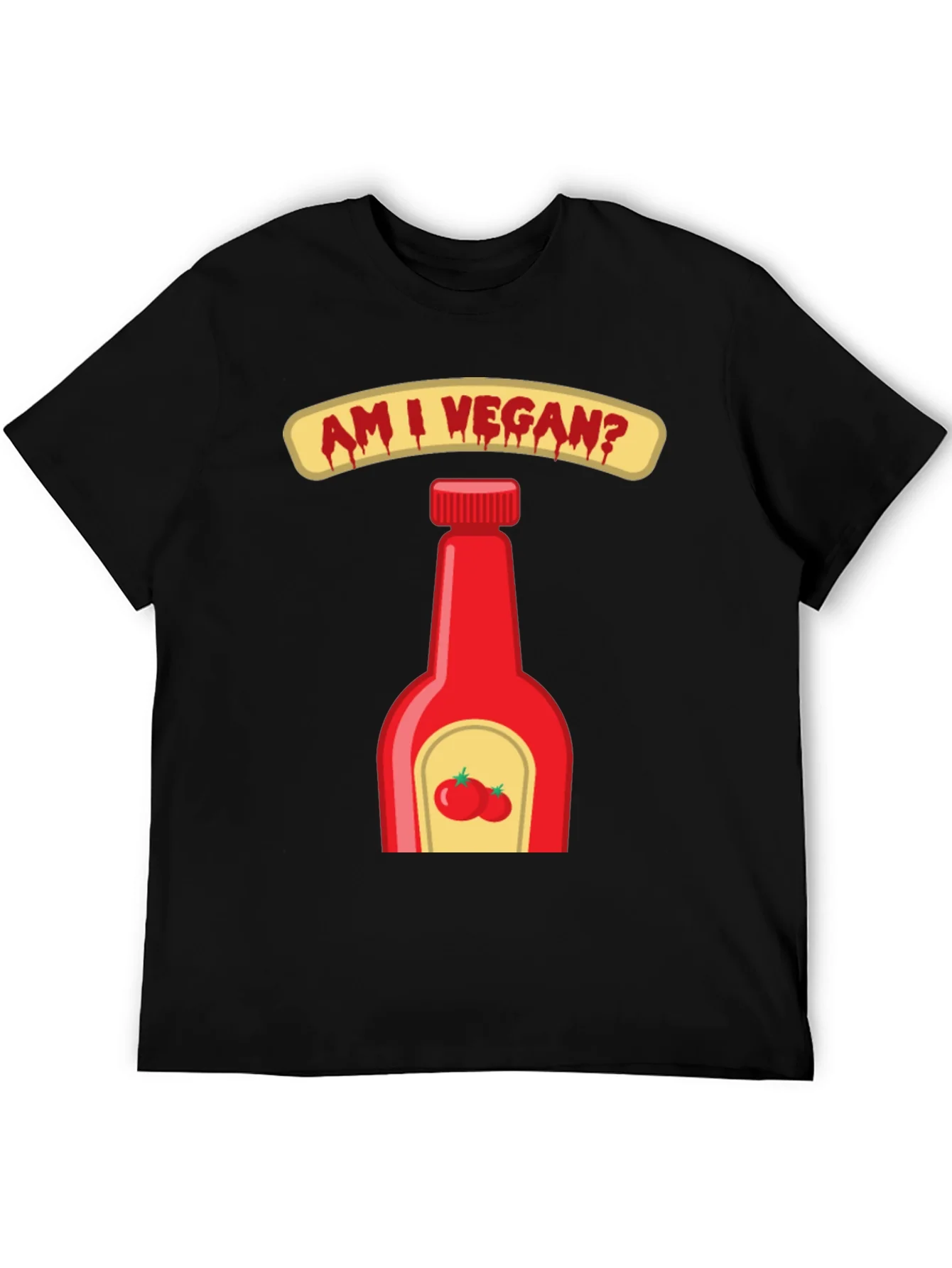Am I Vegan Ketchup Graphic T-Shirt