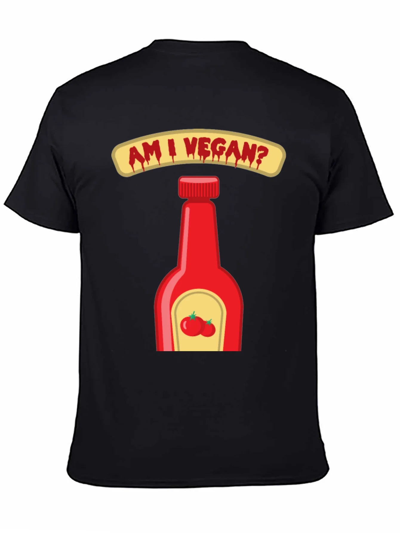 Am I Vegan Ketchup Graphic T-Shirt