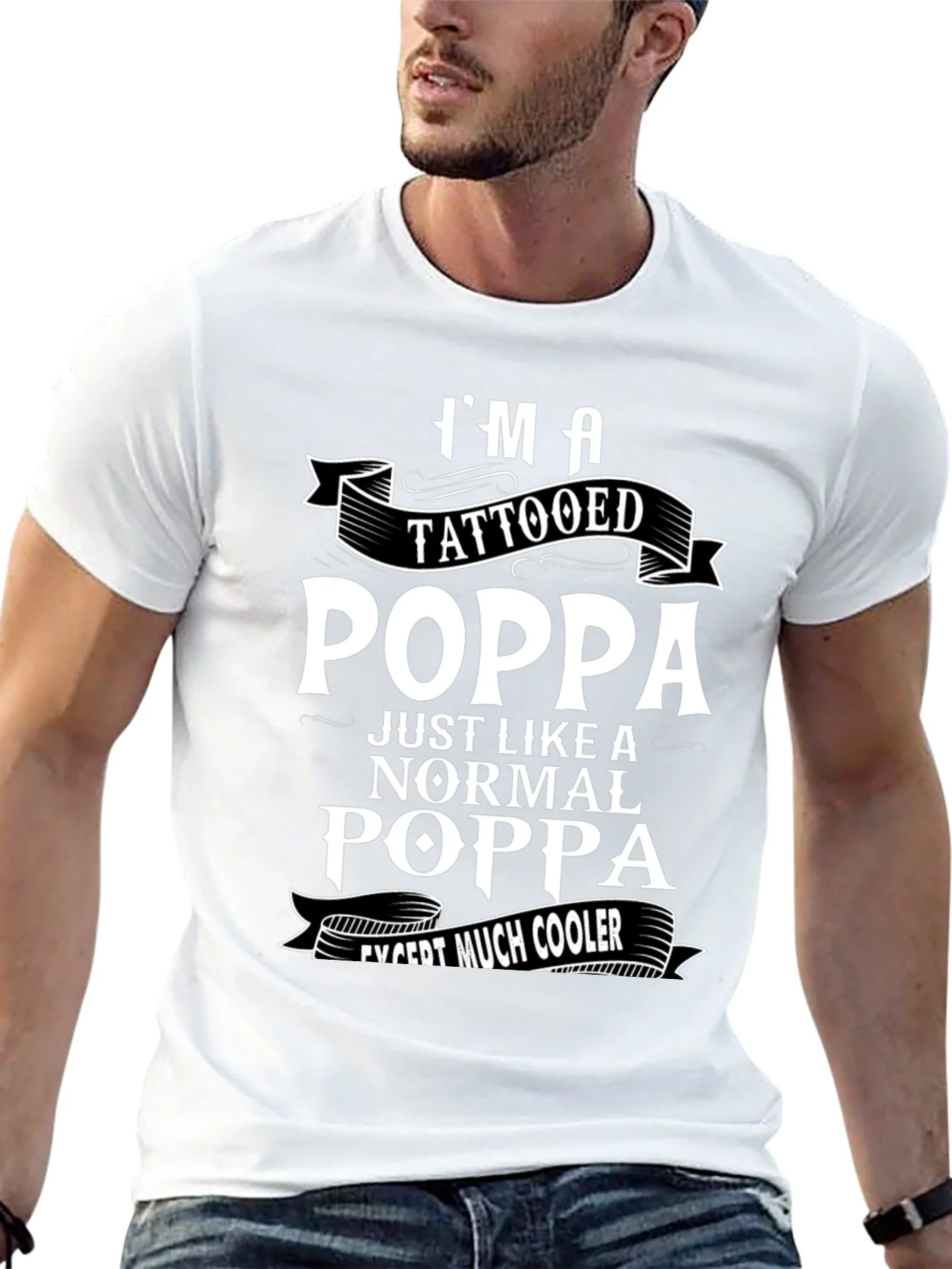 Tattooed Poppa T-Shirt - Cool Dad Tee