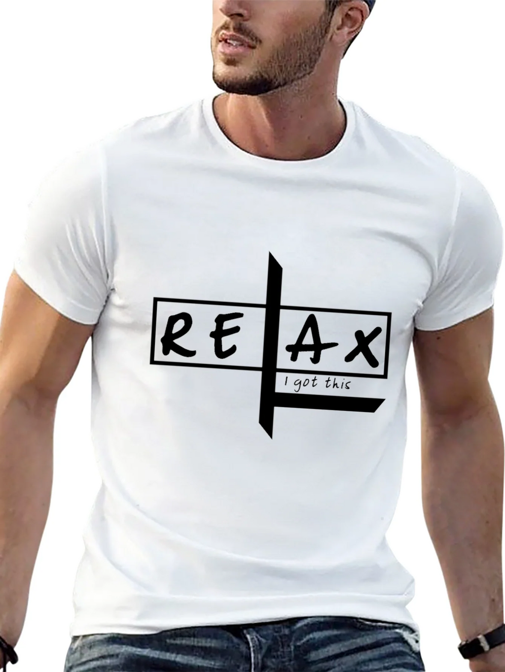 Relax Graphic Tee - Mens Black T-Shirt