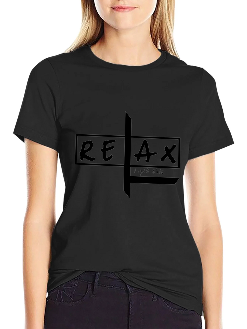 Relax Graphic Tee - Mens Black T-Shirt