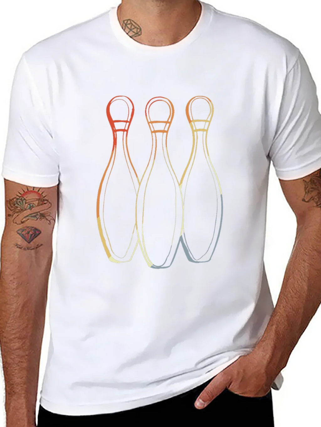 Retro Bowling Pins Graphic T-Shirt