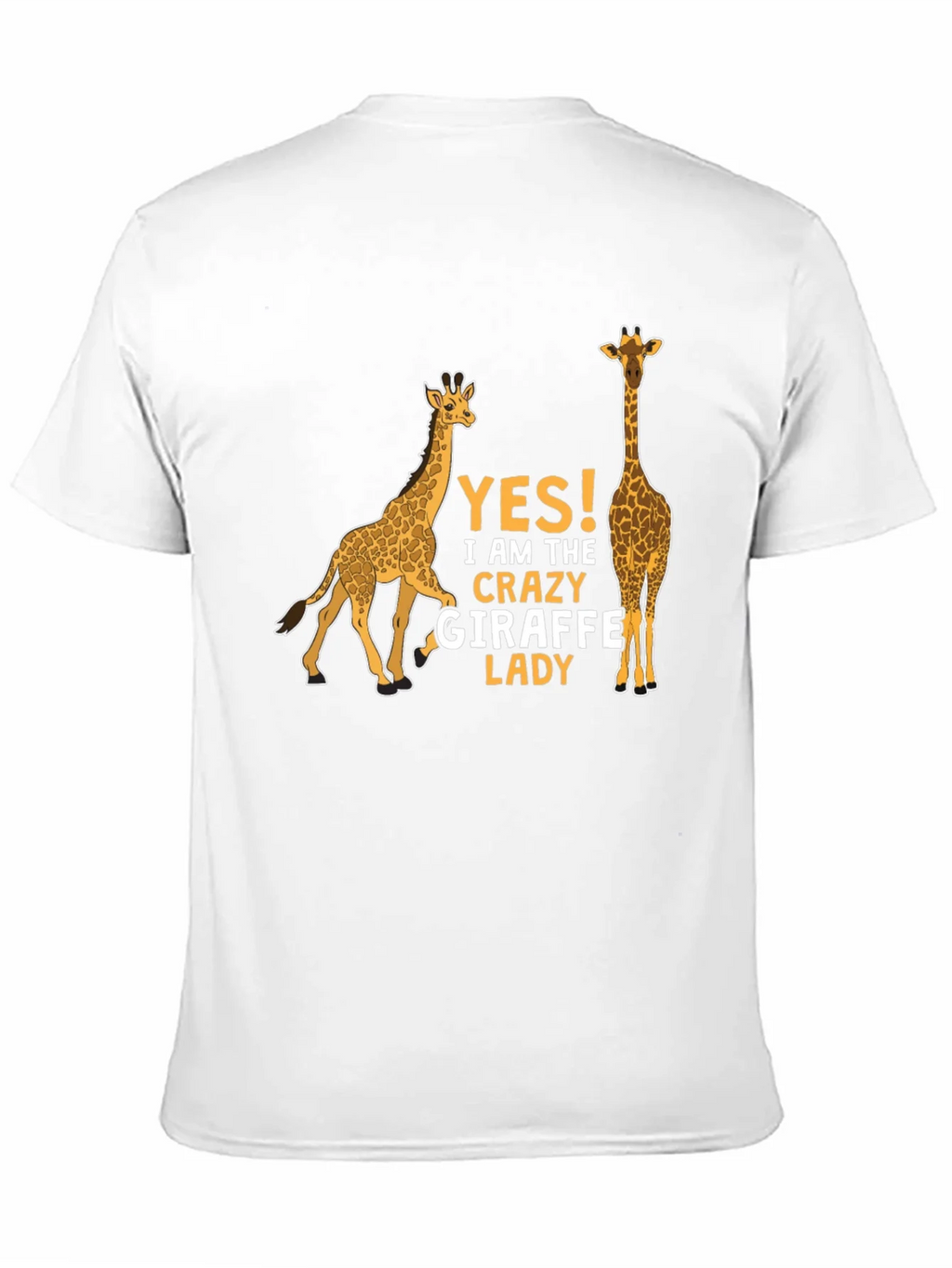Crazy Giraffe Lady T-Shirt - Novelty Graphic Tee