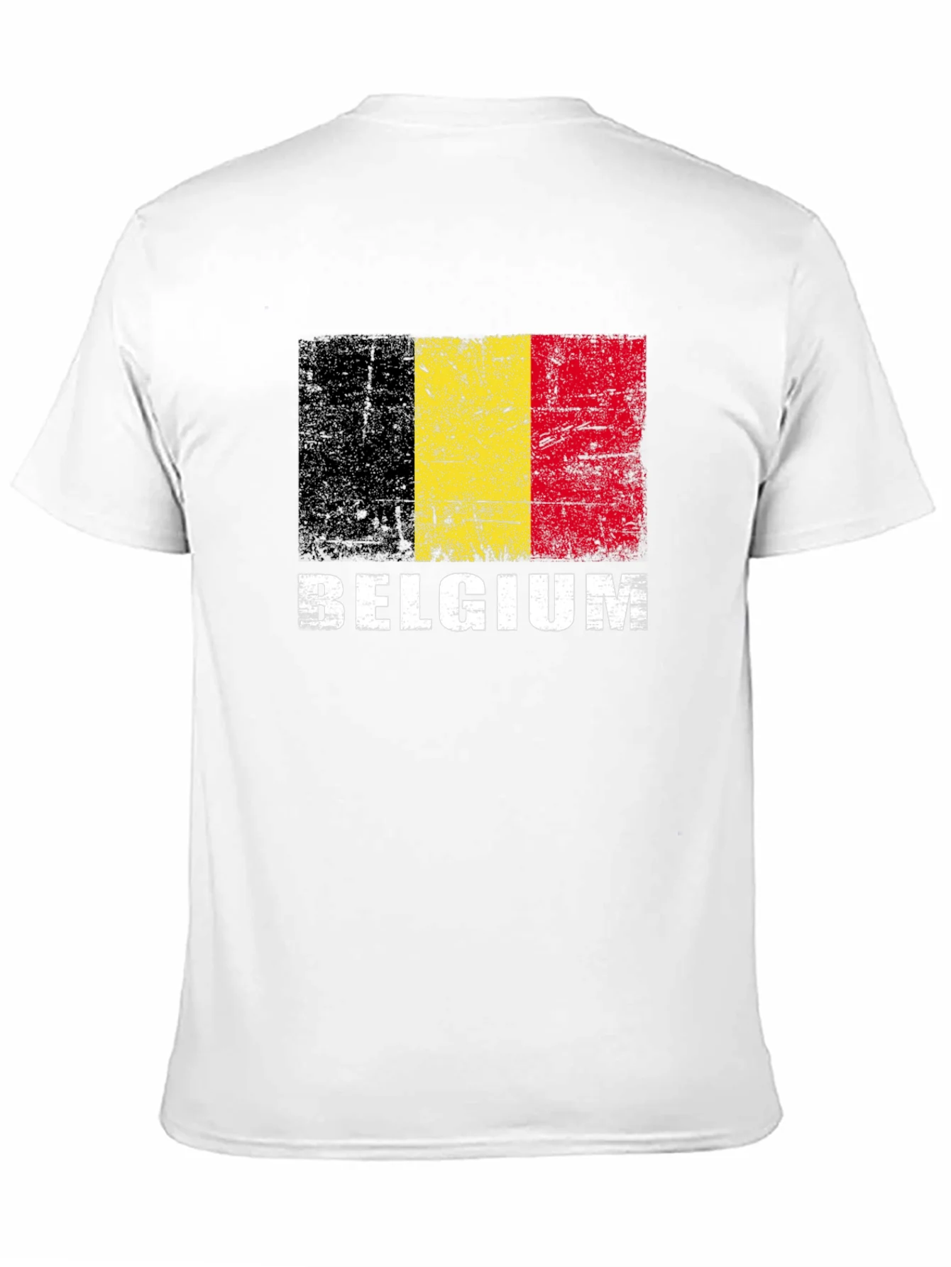 Belgium Flag T-Shirt - Distressed Graphic Tee