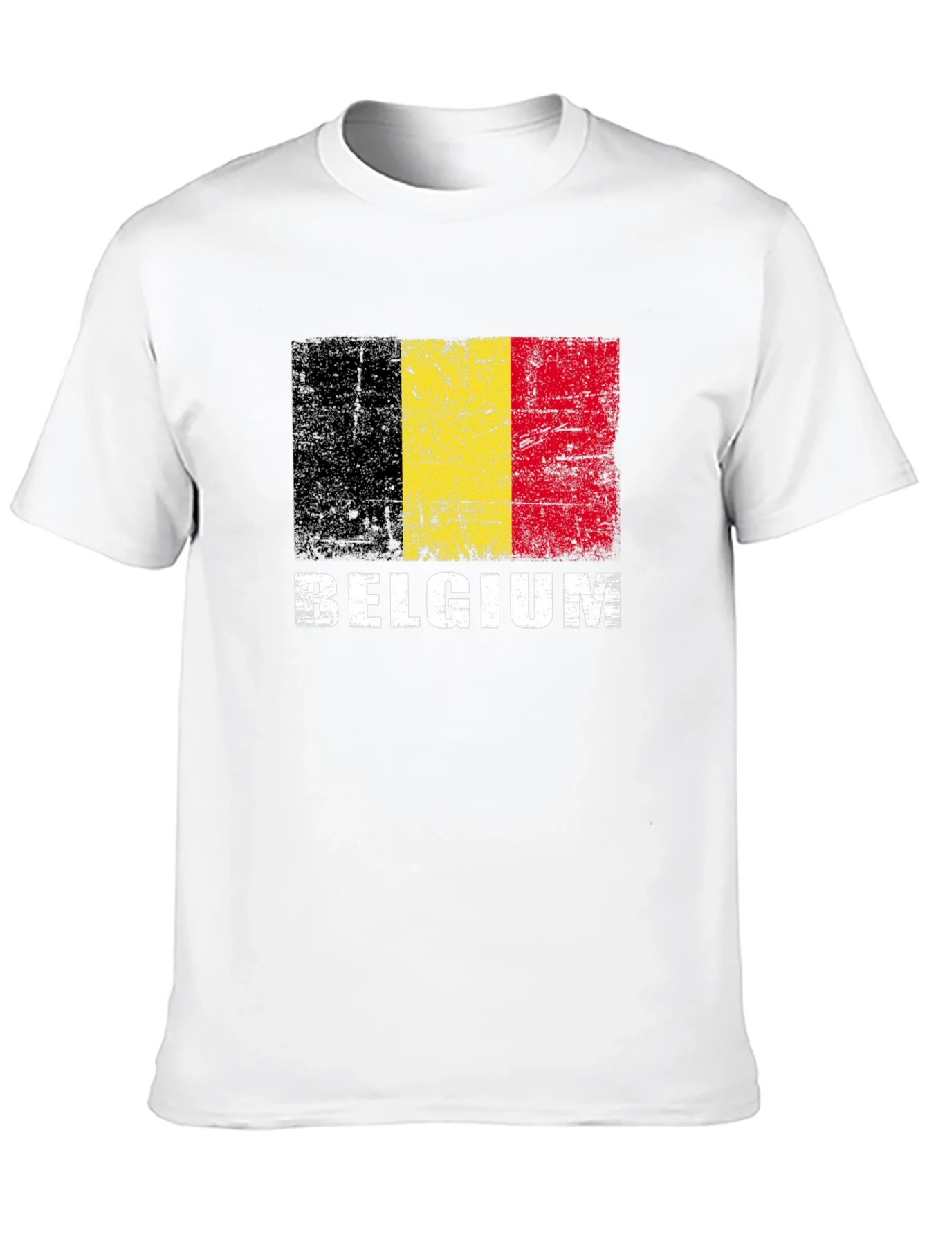 Belgium Flag T-Shirt - Distressed Graphic Tee