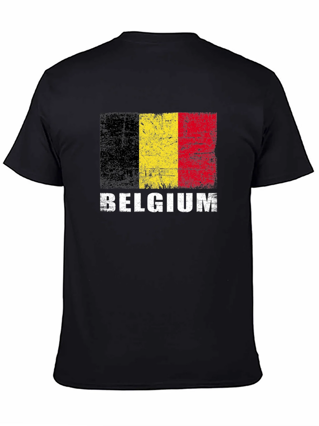 Belgium Flag T-Shirt - Distressed Graphic Tee