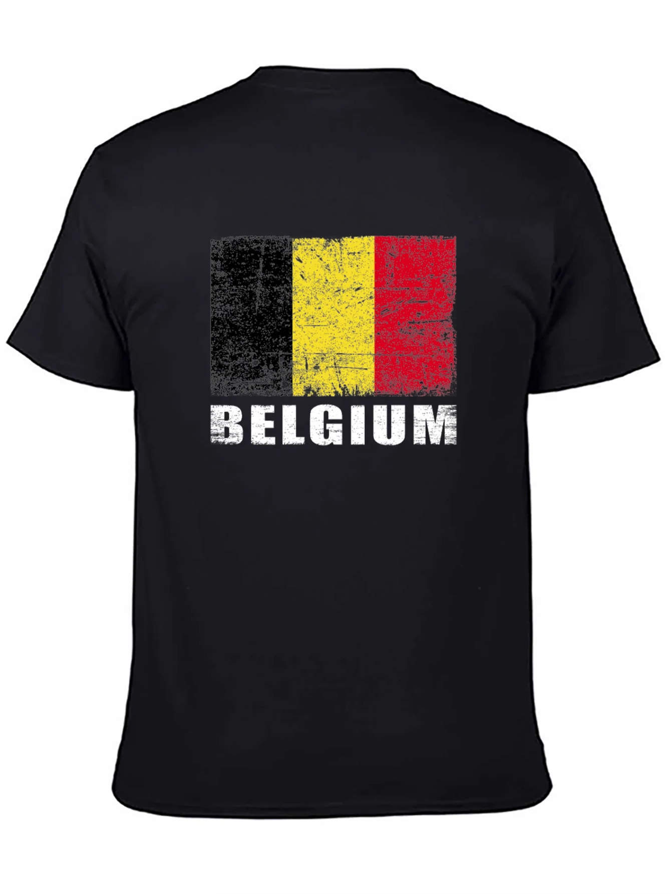 Belgium Flag T-Shirt - Distressed Graphic Tee