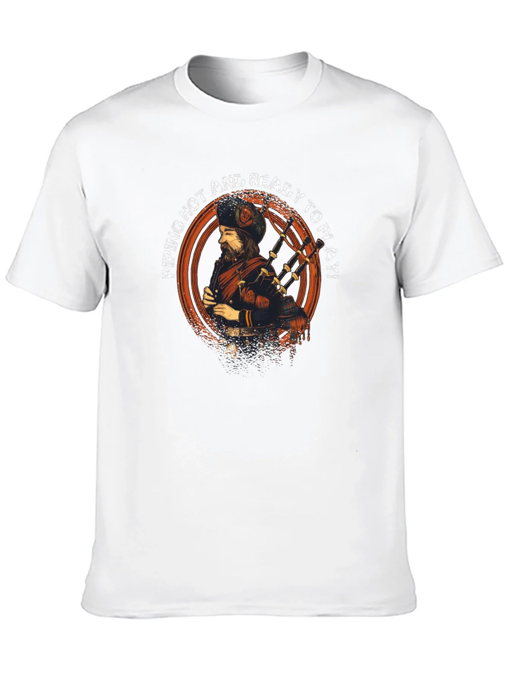 Piping Hot Bagpiper Graphic Tee - Ready to Play!