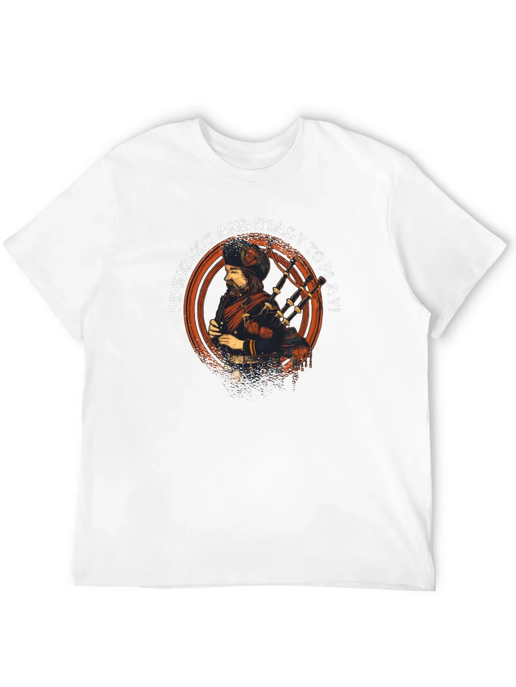Piping Hot Bagpiper Graphic Tee - Ready to Play!