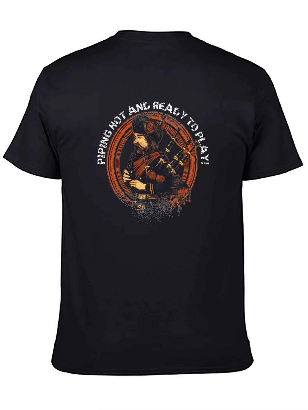 Piping Hot Bagpiper Graphic Tee - Ready to Play!