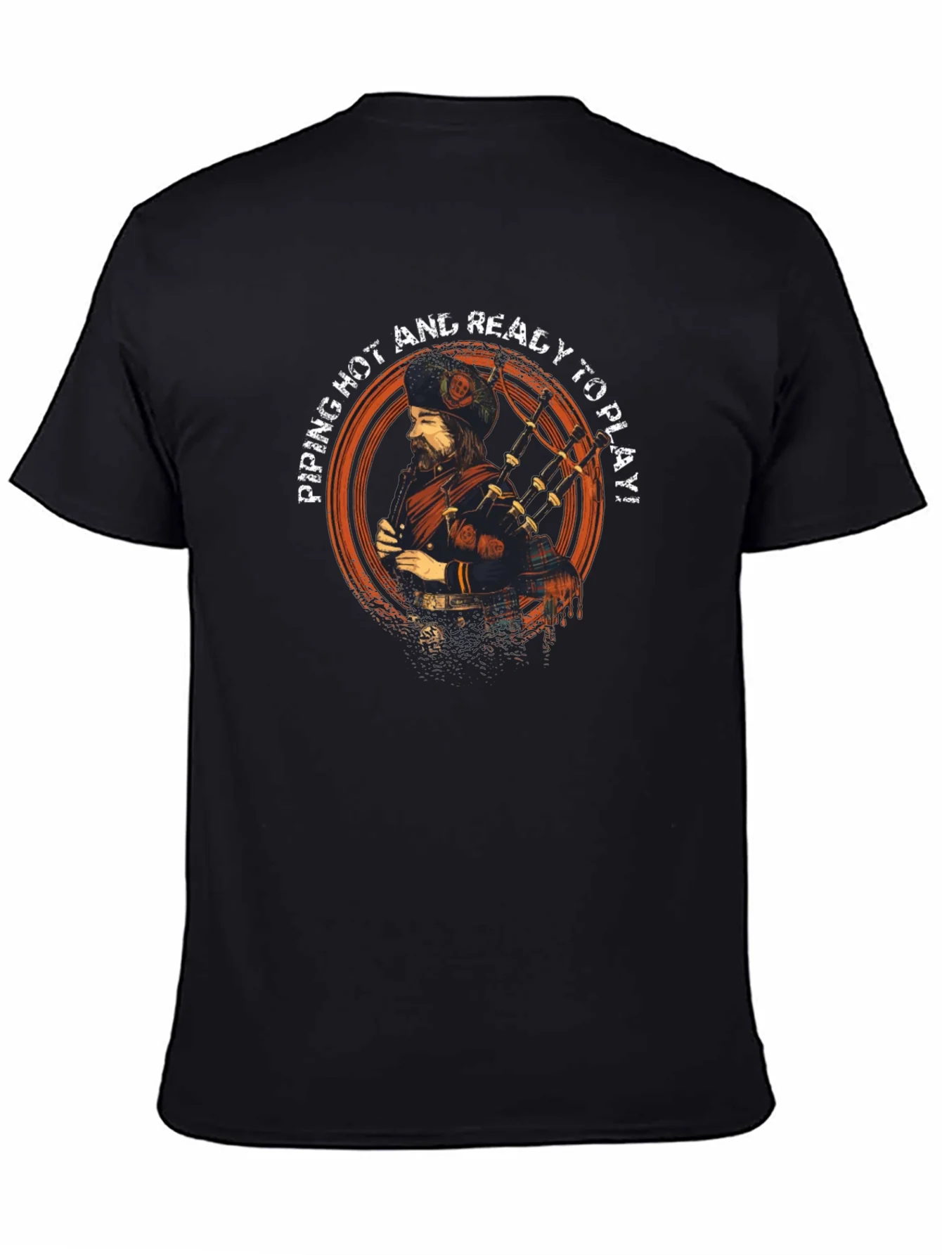 Piping Hot Bagpiper Graphic Tee - Ready to Play!