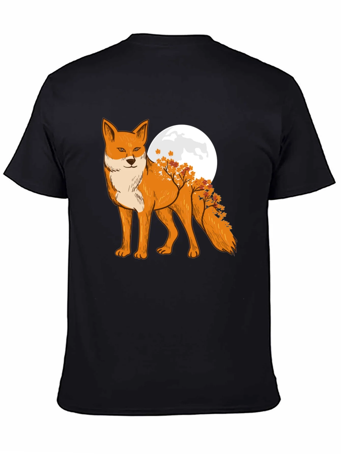 Fox & Moon Graphic Tee - Unique Nature Design