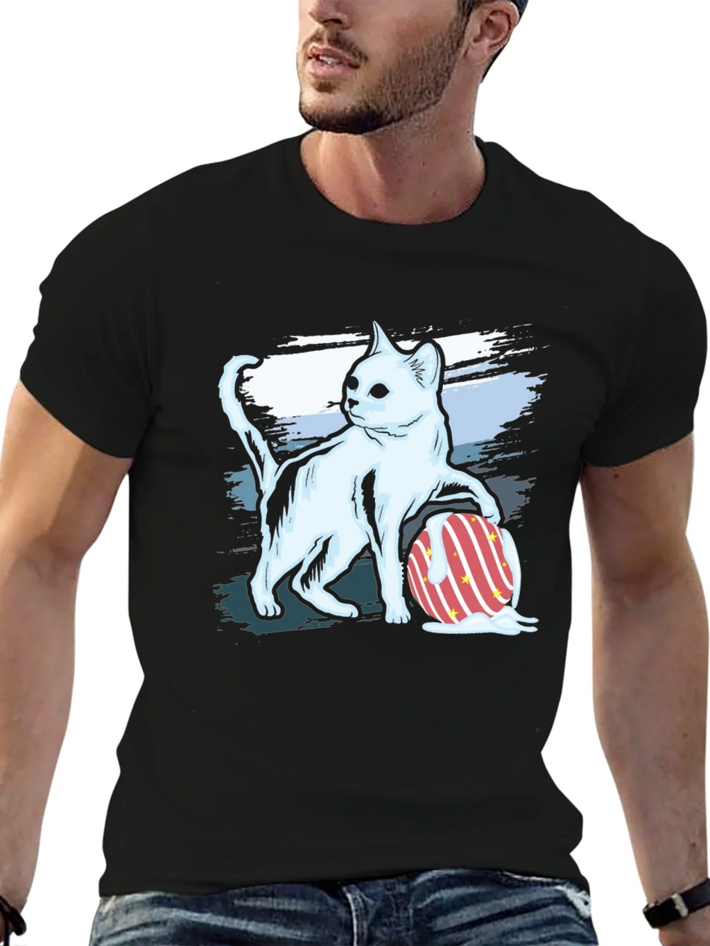 Melting Easter Egg Cat T-Shirt