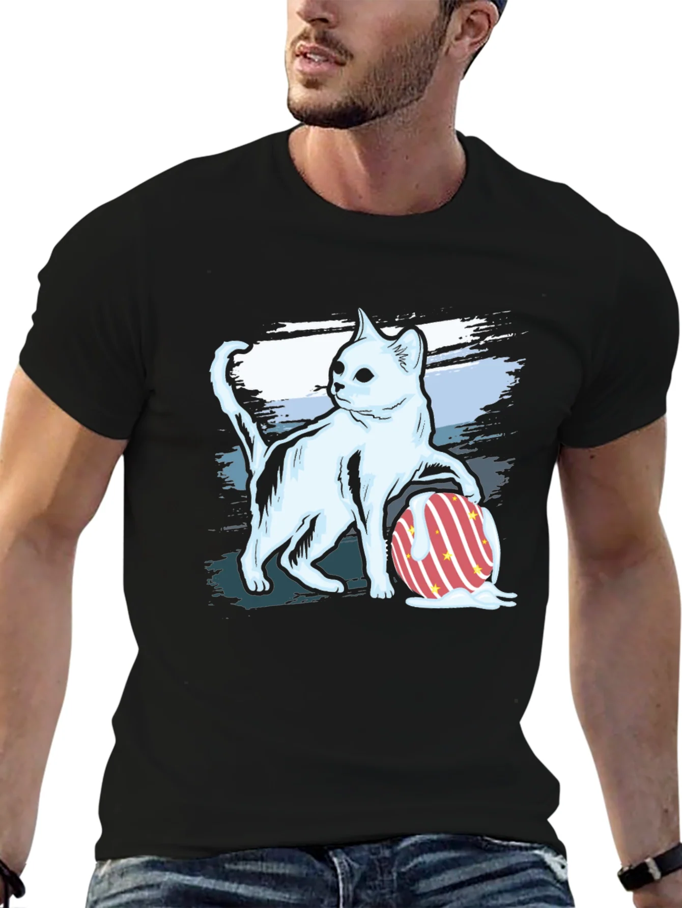 Melting Easter Egg Cat T-Shirt