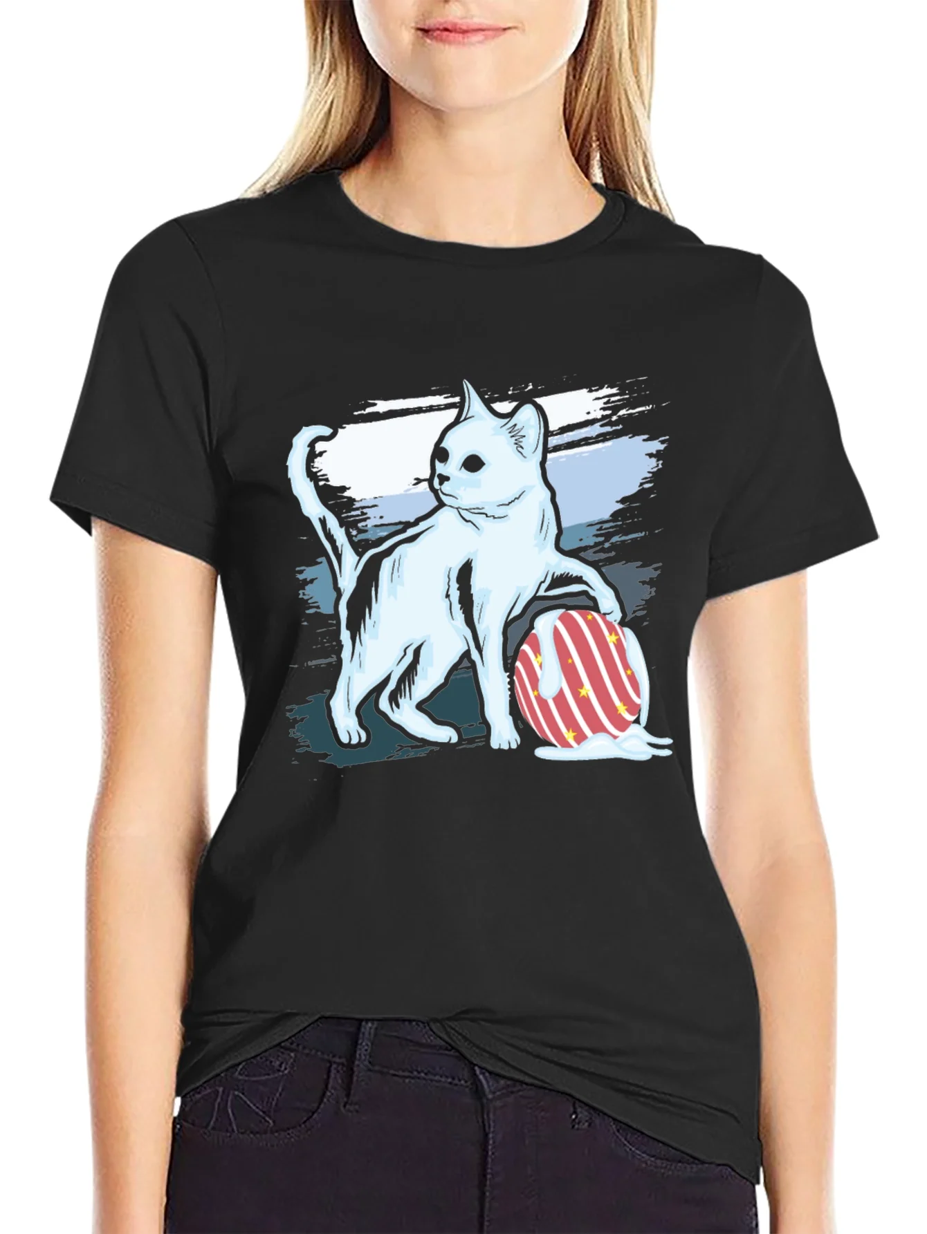 Melting Easter Egg Cat T-Shirt