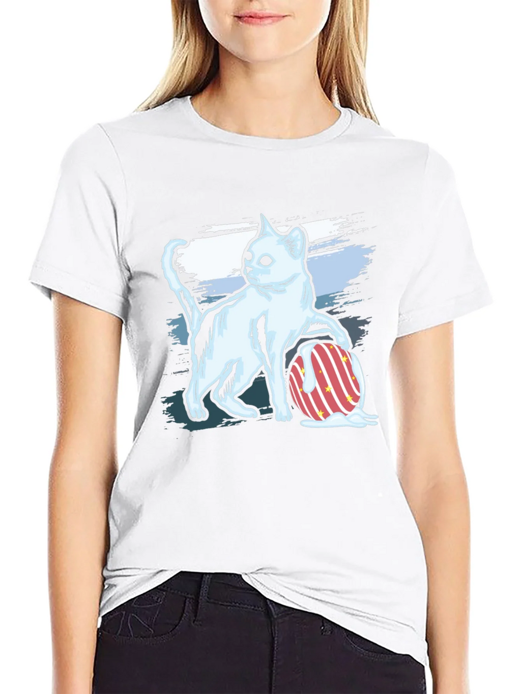 Melting Easter Egg Cat T-Shirt