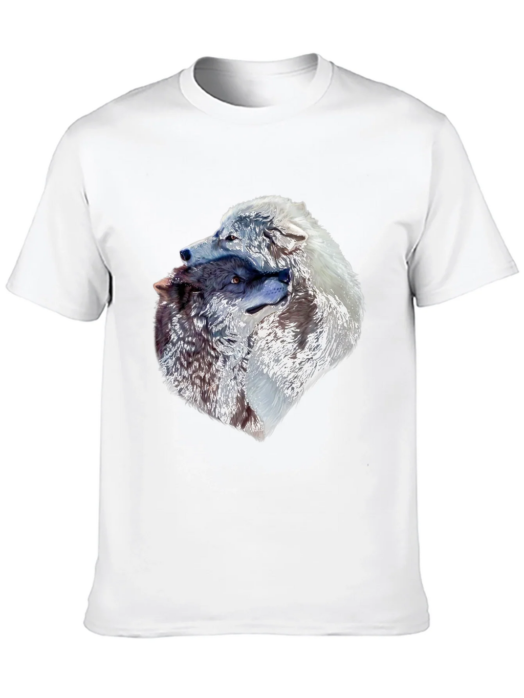 Wolves Head Graphic Black T-Shirt