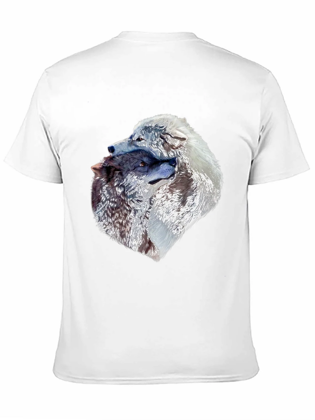 Wolves Head Graphic Black T-Shirt
