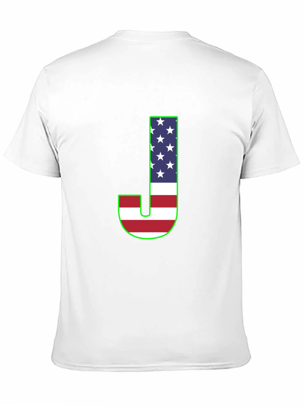 Letter J USA Flag Graphic T-Shirt