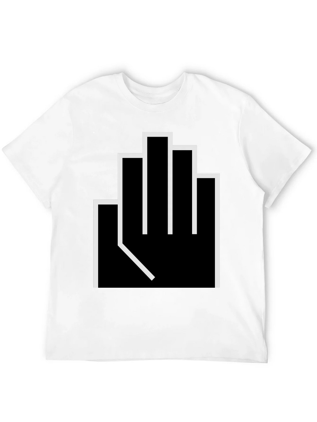 Geometric Middle Finger Graphic T-Shirt