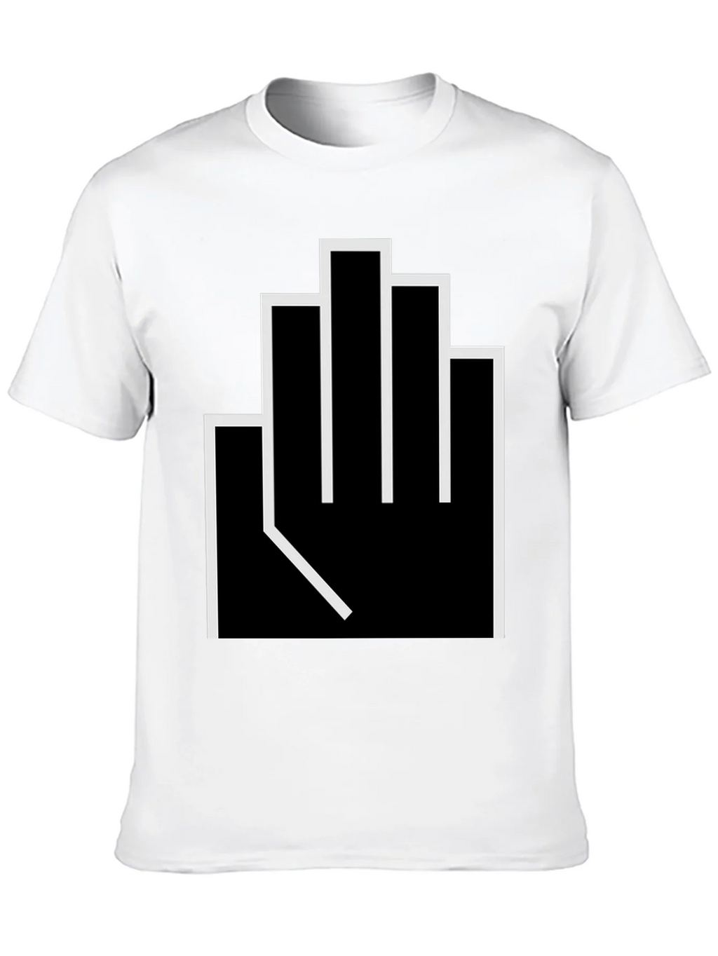 Geometric Middle Finger Graphic T-Shirt