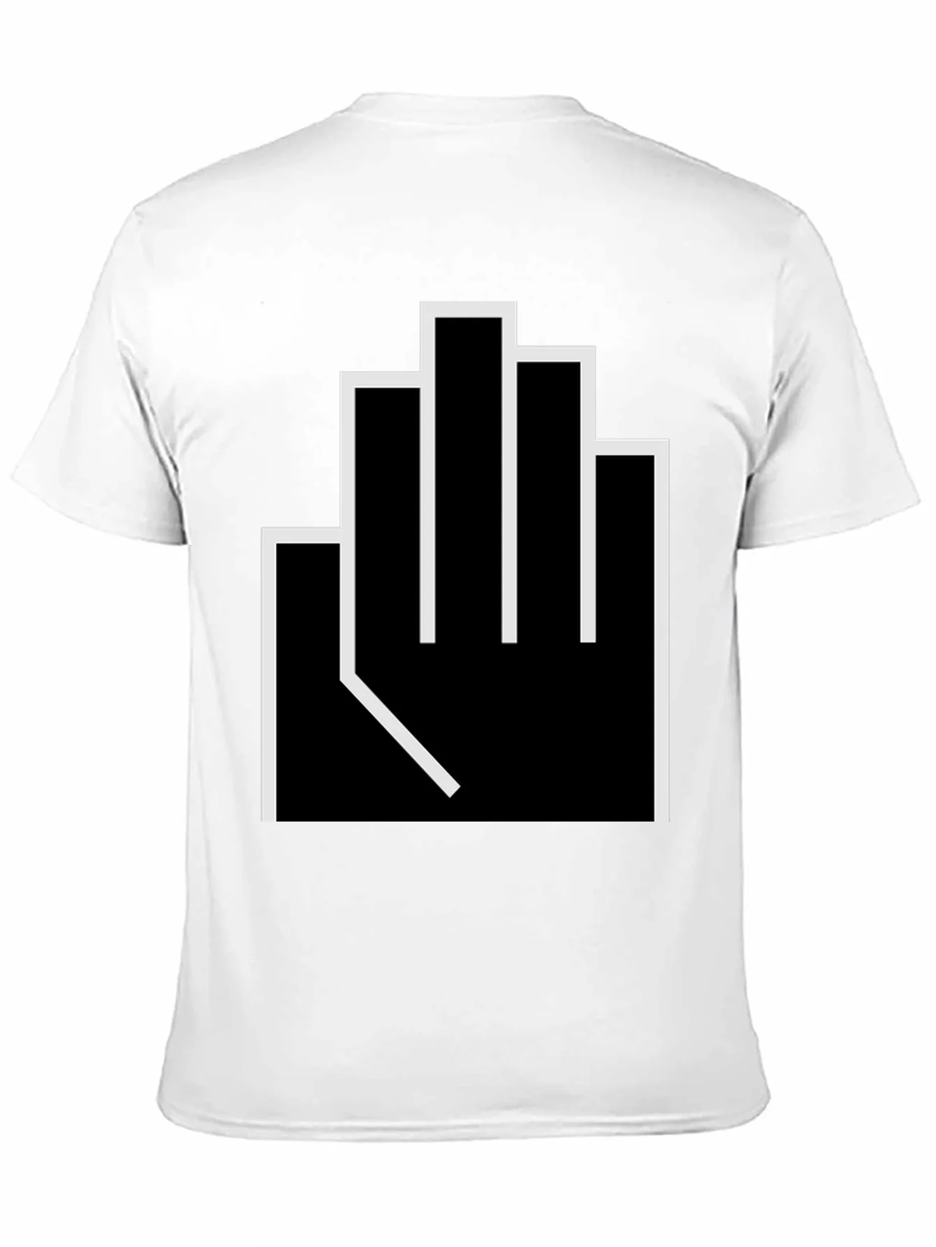 Geometric Middle Finger Graphic T-Shirt