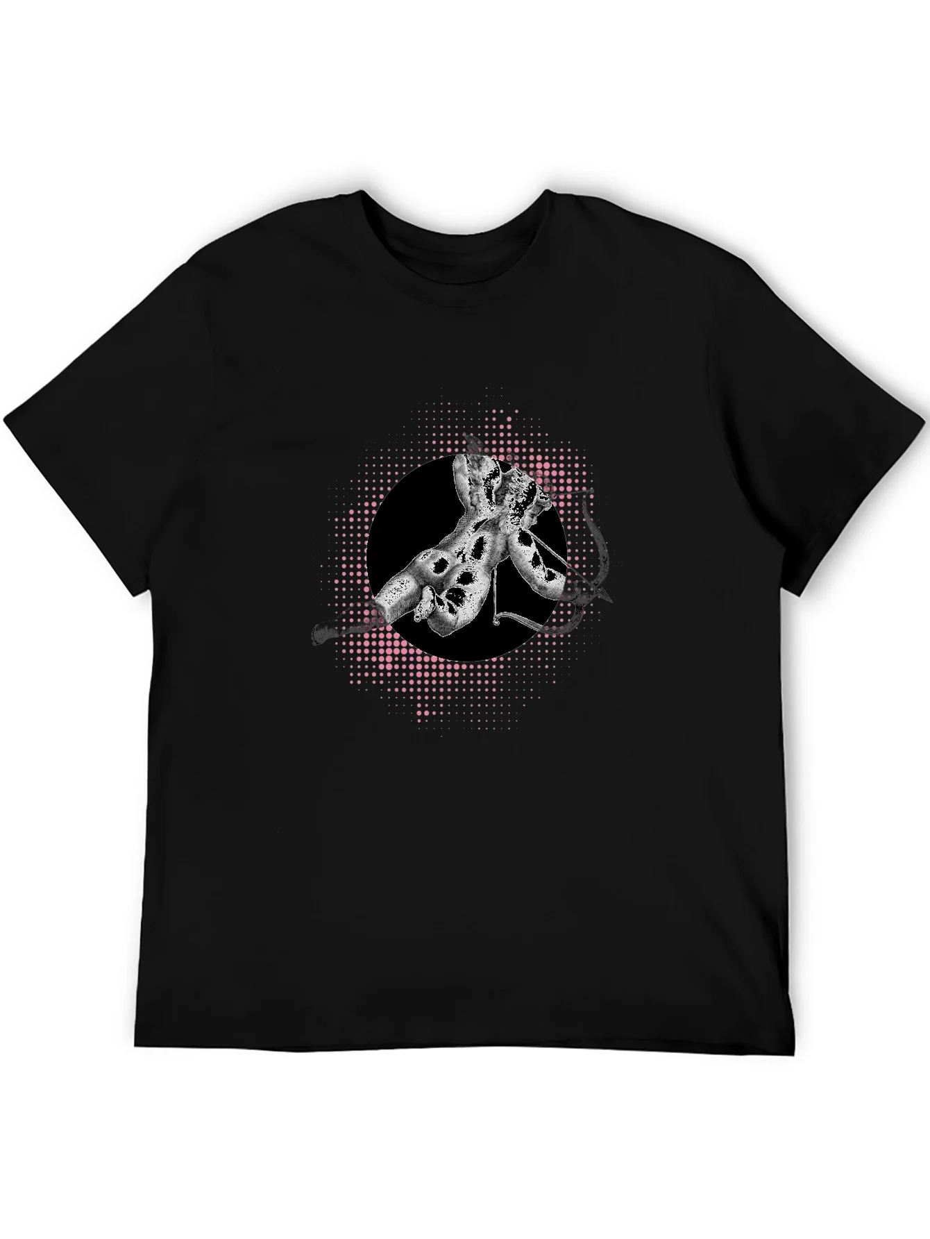 Abstract Graphic Tee - Stylish Mens Black T-Shirt