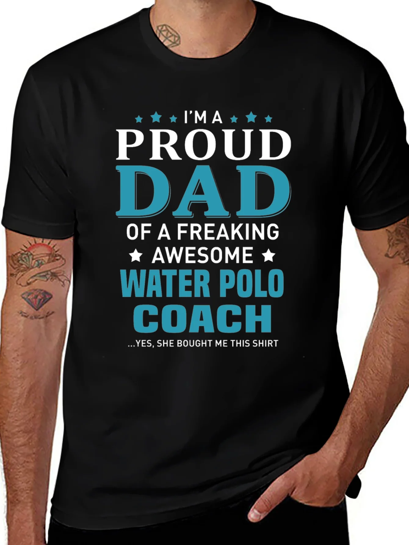 Proud Dad Water Polo Coach T-Shirt