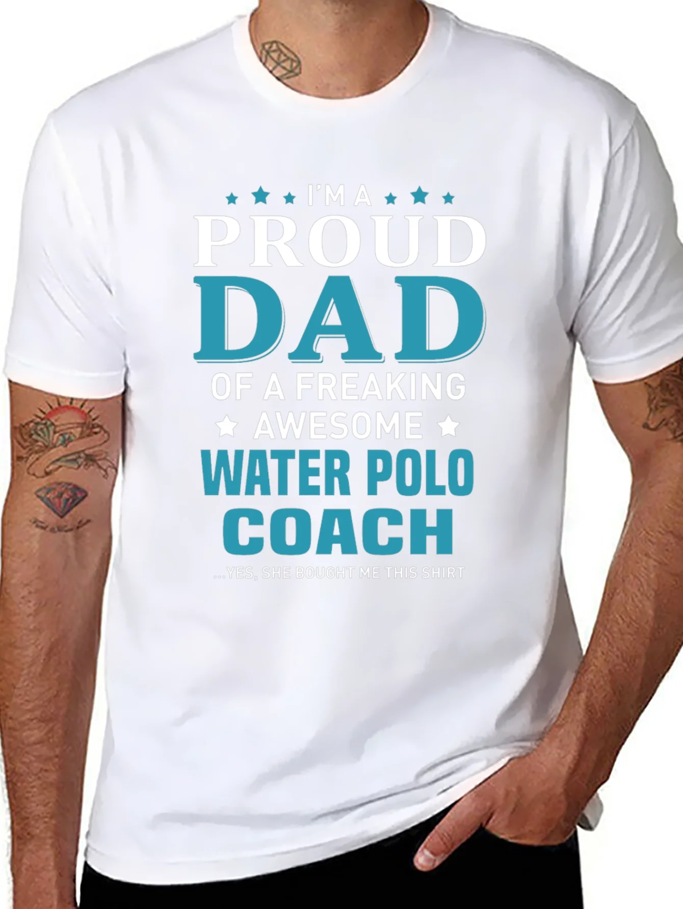 Proud Dad Water Polo Coach T-Shirt