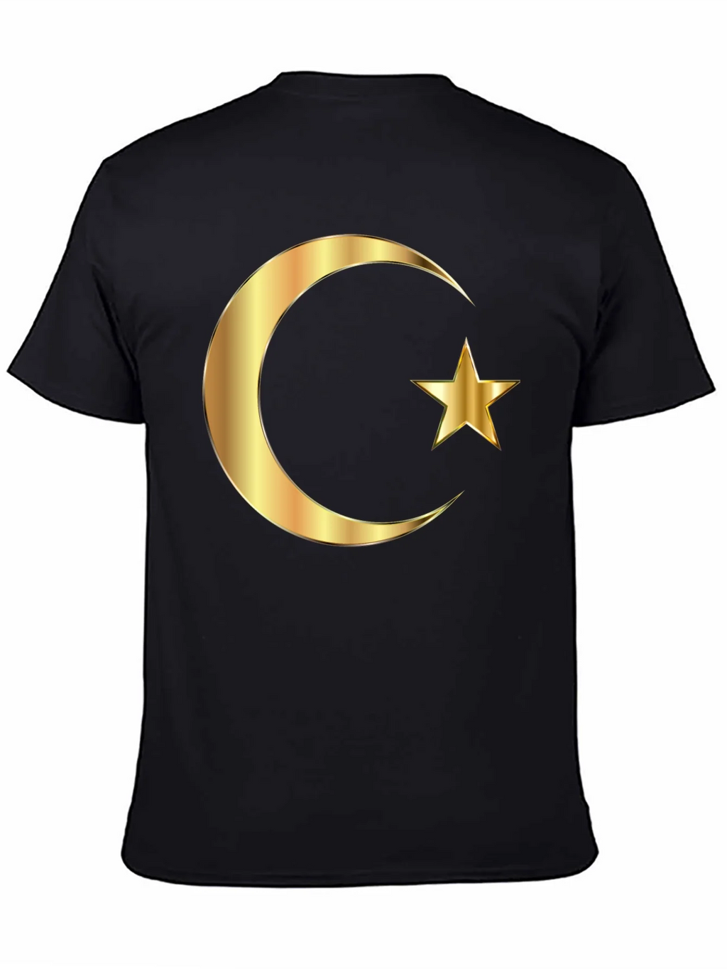 Islamic Crescent Star Graphic Tee - Black