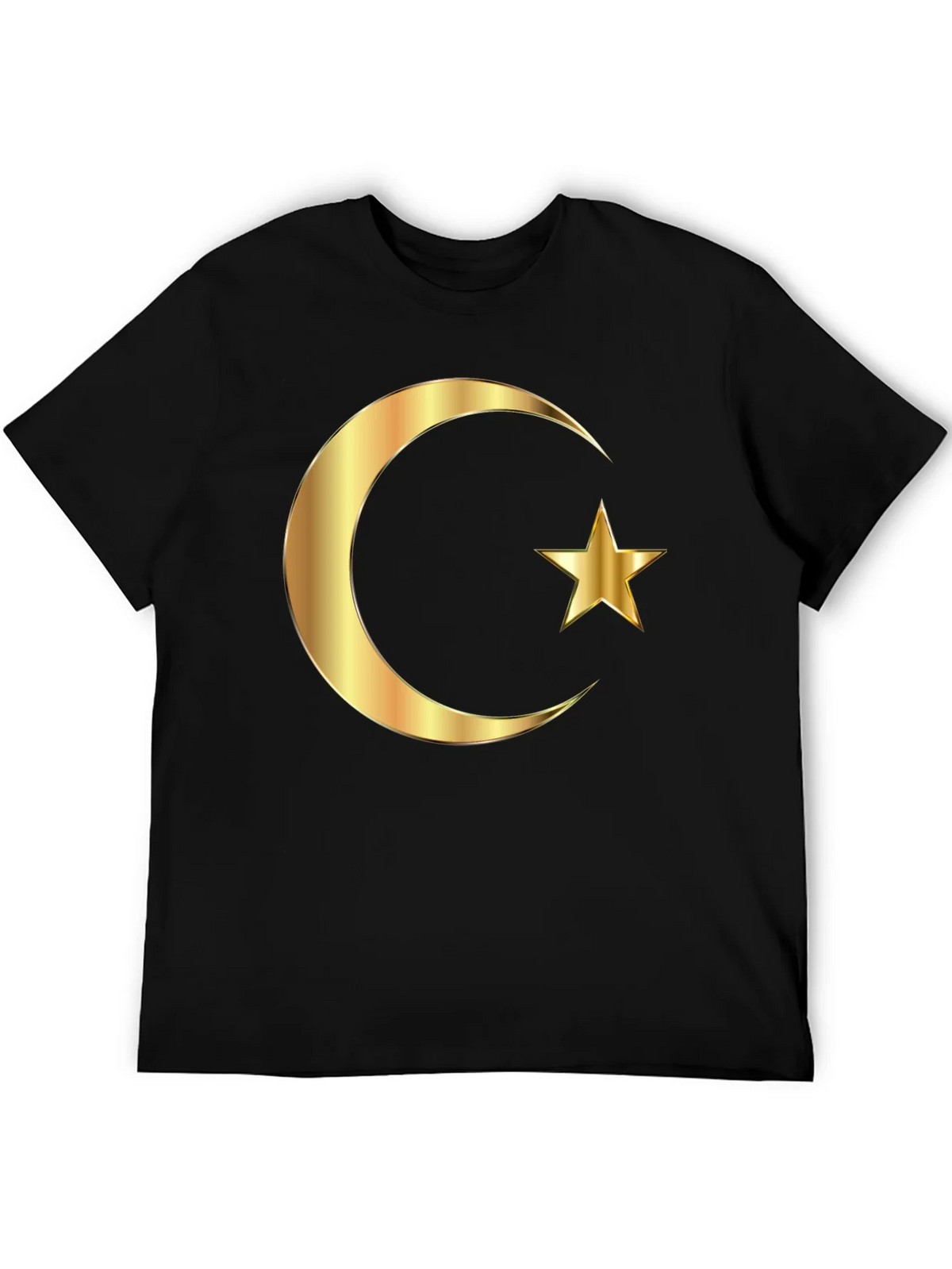 Islamic Crescent Star Graphic Tee - Black