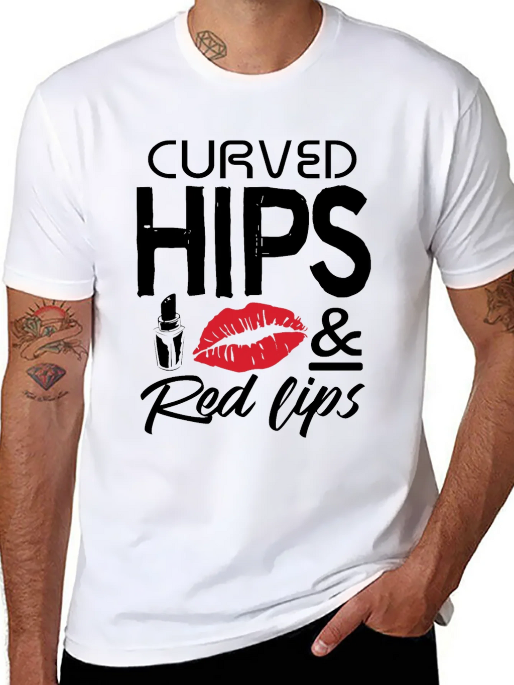 Curved Hips & Red Lips Graphic Tee