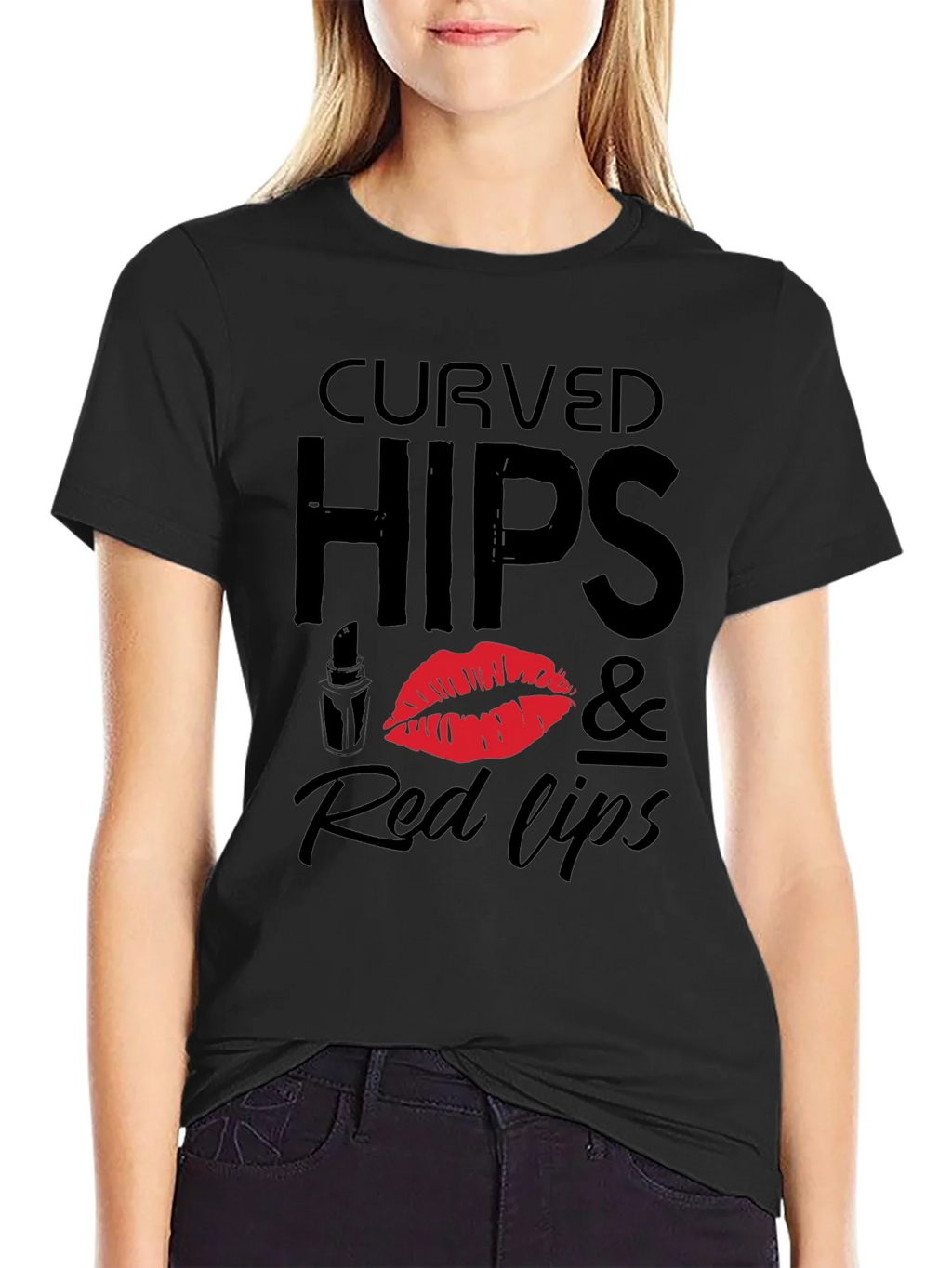 Curved Hips & Red Lips Graphic Tee