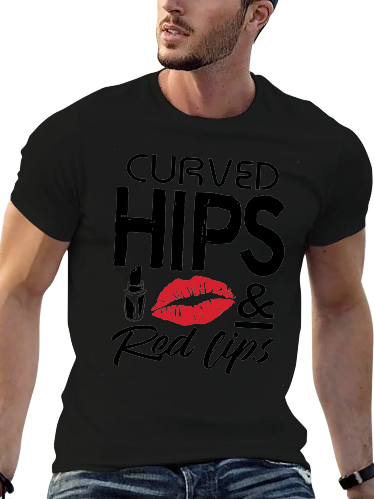 Curved Hips & Red Lips Graphic Tee