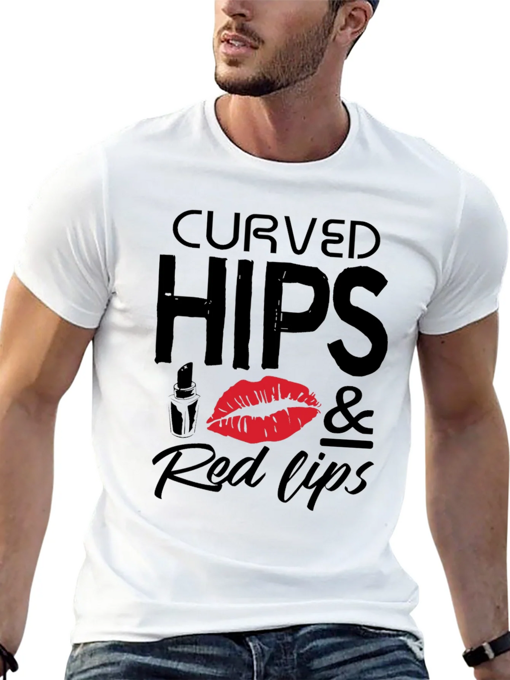 Curved Hips & Red Lips Graphic Tee
