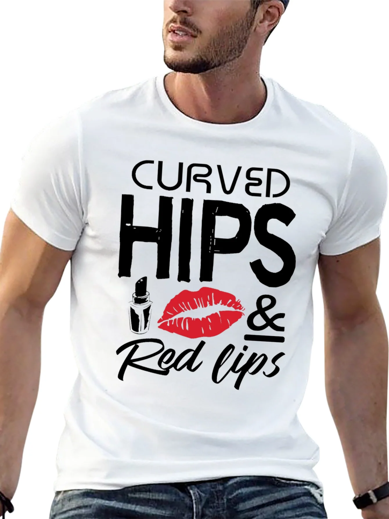 Curved Hips & Red Lips Graphic Tee