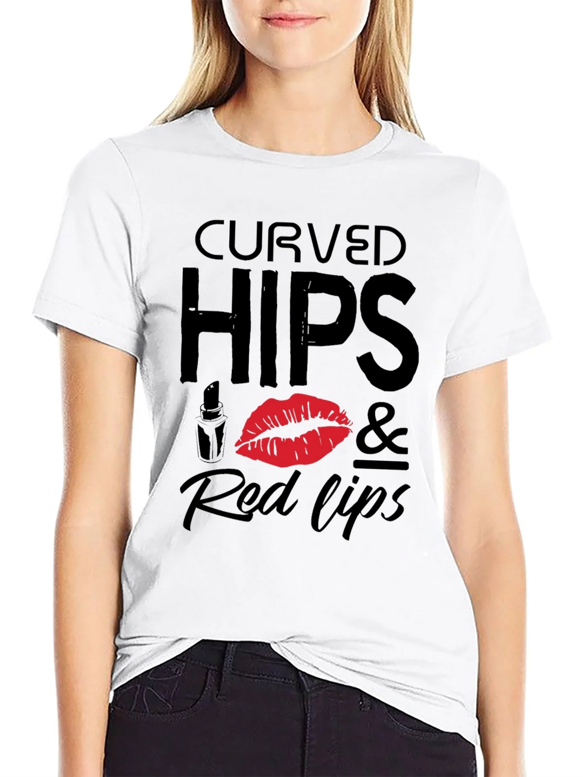 Curved Hips & Red Lips Graphic Tee