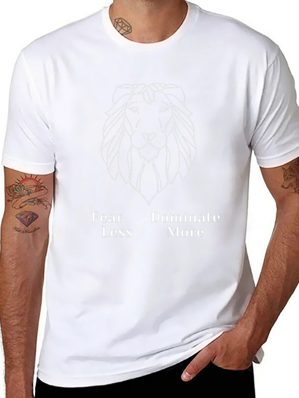 Fear Less Dominate More Graphic Tee - Black