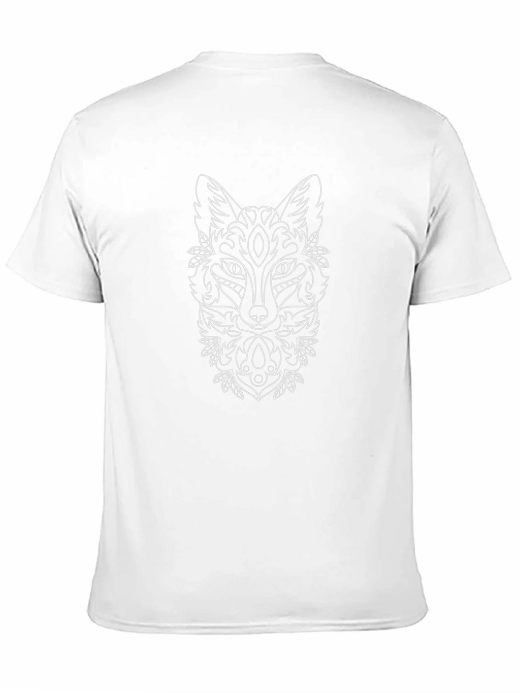 Fox Mandala Graphic Print Black T-Shirt