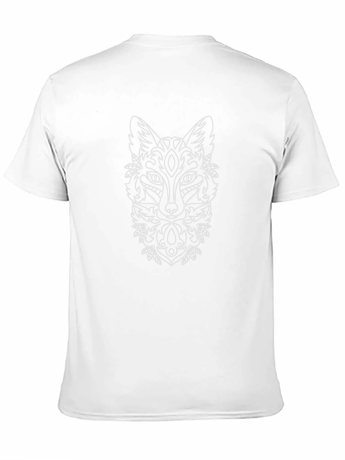 Fox Mandala Graphic Print Black T-Shirt