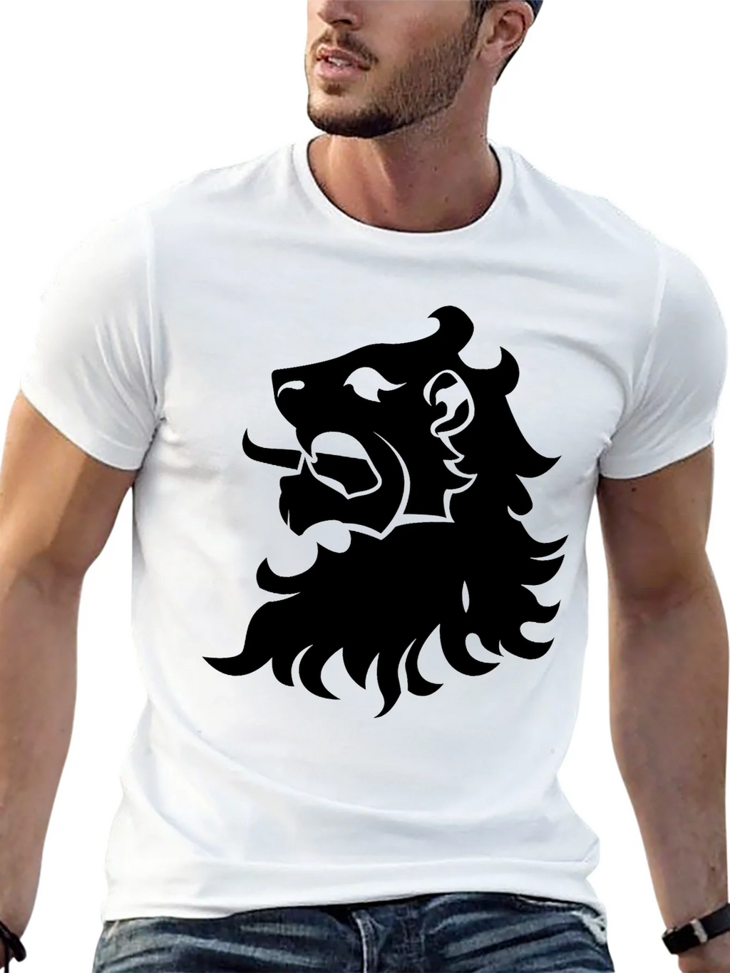 Black Lion Graphic T-Shirt - Bold Design