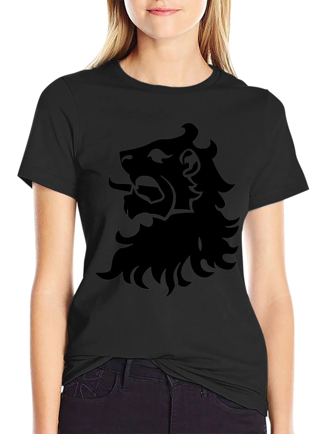 Black Lion Graphic T-Shirt - Bold Design