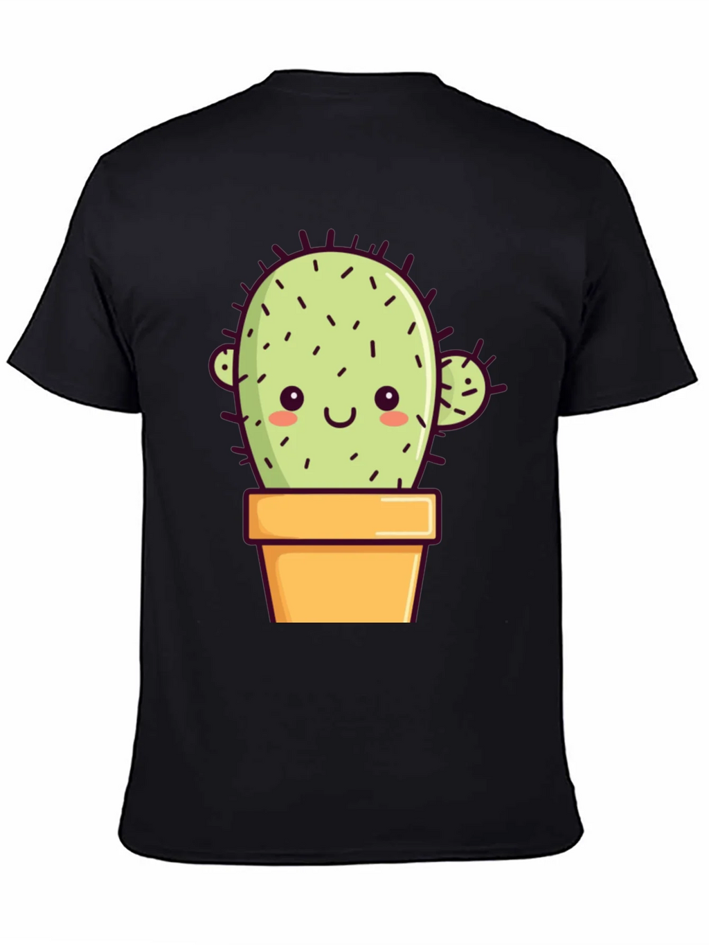 Cute Cactus T-Shirt - Black Cotton Tee